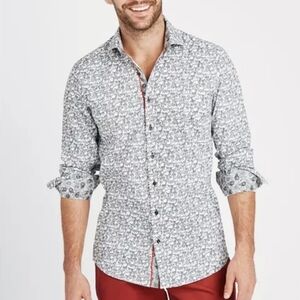 JERMYN & BOND Modern Fit, Men's Long Sleeved Button-Down Shirt, Size Large